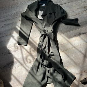 Cozy & comfy long jacket. Warm Size Large. Olive Green